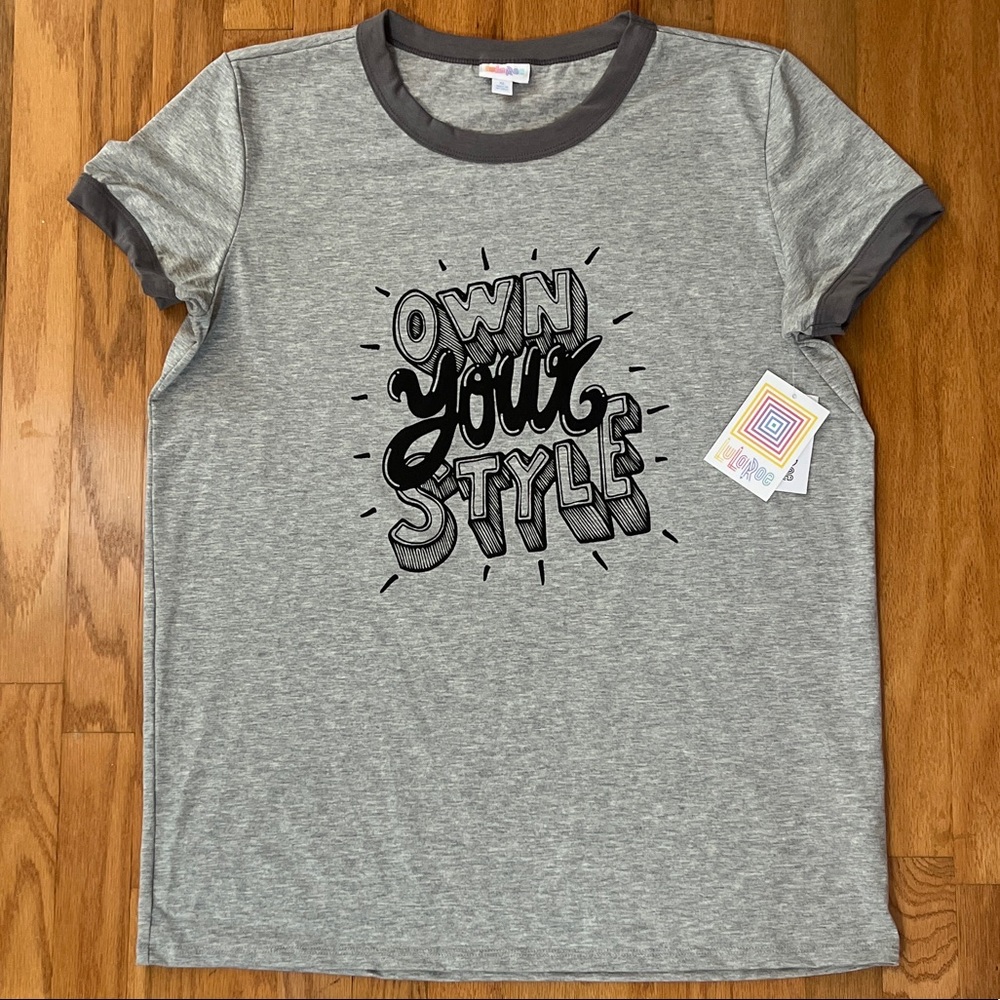 Lularoe XL LIV Gray "Own Your Style" Shirt